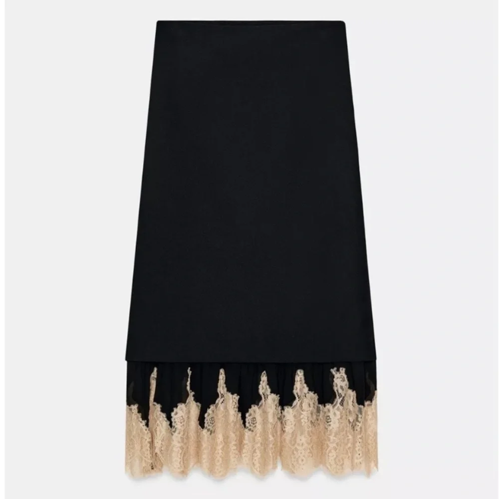 ZARA Combined Lace Skirt ZW Collection - Picture 11 of 15